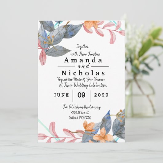 ピンクとグレーの水色のフローラフレーム (スタンド正面)