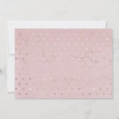 ピンクとグレーの結婚式の日付の保存招待状 セーブザデート (裏面)