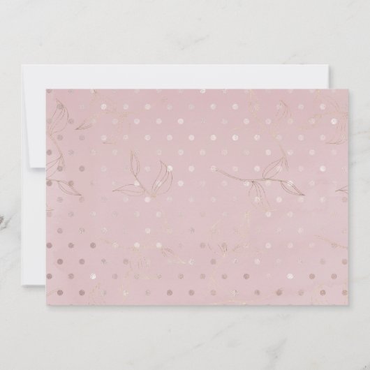 ピンクとグレーの結婚式の日付の保存招待状 セーブザデート (裏面)