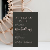 ピンクとグレーの編集可能誕生日招待状 招待状