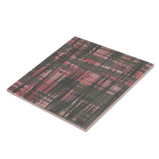 ピンクとグレーの織り タイル (側面)