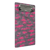 ピンクとグレーの色でウールを編む ミニクリップボード (アングル)