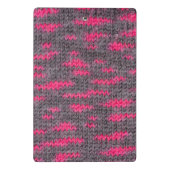 ピンクとグレーの色でウールを編む ミニクリップボード (裏面)