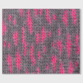 ピンクとグレーの色でウールを編む ラッピングペーパー (フラット)