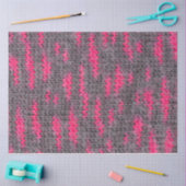 ピンクとグレーの色でウールを編む 薄葉紙 (クラフト)