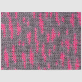 ピンクとグレーの色でウールを編む 薄葉紙