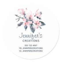 ピンクとグレーの花の上品な水のカラービジネス