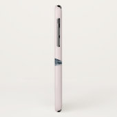 ピンクとグレーの花の上品な水色 Case-Mate iPhoneケース (裏面/左)