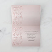 ピンクとグレーの花の感謝カード サンキューカード (内部)