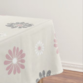 ピンクとグレーの花 テーブルクロス (インサイチュ)