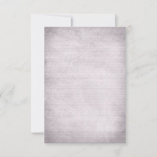 ピンクとグレーの象のウェディング返信カード 出欠カード (裏面)