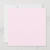 ピンクとグレーの象の花のベビーシャワー 招待状 (裏面)