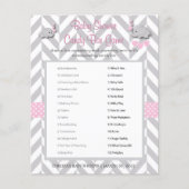 ピンクとグレーの象の赤ちゃんシャワーゲーム (正面)