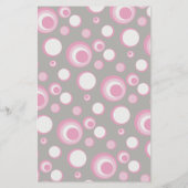 ピンクとグレーの赤ちゃんシャワーフクロウキャンディバーゲーム チラシ (裏面)