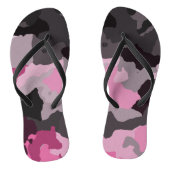 ピンクとグレーの迷彩柄 ビーチサンダル (ソール)