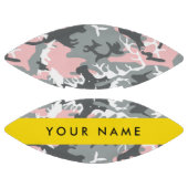 ピンクとグレーの迷彩自分の名前をパーソナライズ アメリカンフットボール (パネル)