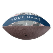 ピンクとグレーの迷彩自分の名前をパーソナライズ アメリカンフットボール (回転270)