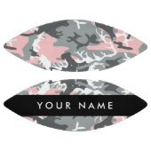ピンクとグレーの迷彩自分の名前をパーソナライズ アメリカンフットボール (パネル)