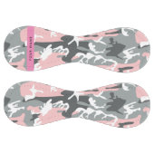 ピンクとグレーの迷彩自分の名前をパーソナライズ ソフトボール (パネル)