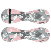 ピンクとグレーの迷彩自分の名前をパーソナライズ ソフトボール (パネル)