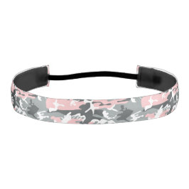 ピンクとグレーの迷彩、軍隊、陸軍 アスレチックヘッドバンド