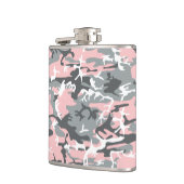 ピンクとグレーの迷彩、軍隊、陸軍 フラスク (左)