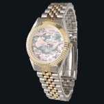 ピンクとグレーの迷彩、軍隊、陸軍 腕時計<br><div class="desc">エレガントピンクとグレーの色の洗練されたカモフラージュのパターン。トレンディーモダンギフト、あなたの人生の軍隊愛好家に最適。</div>