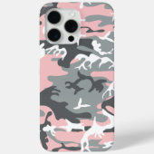 ピンクとグレーの迷彩、軍隊、陸軍 Case-Mate iPhoneケース (裏面)