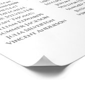 ピンクとグレーの12結婚表の座席表 ポスター (角)