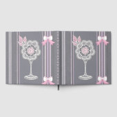 ピンクとグレーのAIアート ゲストブック (全面)