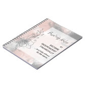 ピンクとグレーのBossLady ルール1 モチベーションを高める名言 ノートブック (左側)