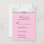 ピンクとグレーのRSVP 出欠カード (裏面)