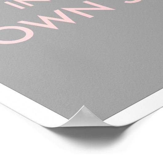 ピンクとグレーは自分の殻の中で楽に亀になる ポスター (角)