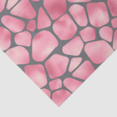 ピンクとグレーキリンのプリントデコページ 薄葉紙 (詳細)