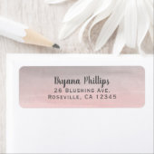 ピンクとグレーモダンの水色グラデーション ラベル (インサイチュ)