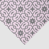 ピンクとグレー淡い色ののティッシュペーパーの星花 薄葉紙 (詳細)