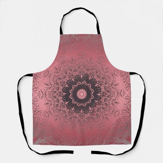 ピンクとグレー エプロン (正面)