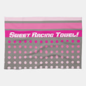 ピンクとグレー キッチンタオル (横)