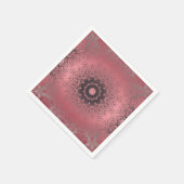 ピンクとグレー スタンダードカクテルナプキン (角)