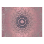 ピンクとグレー テーブルクロス (正面(横))