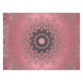 ピンクとグレー テーブルクロス (正面(横))