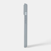 ピンクとグレー ドット  名前入り iPhone 15ケース (左側面)