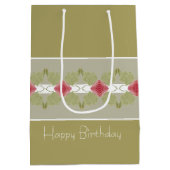 ピンクとグレー ミディアムペーパーバッグ (裏面)