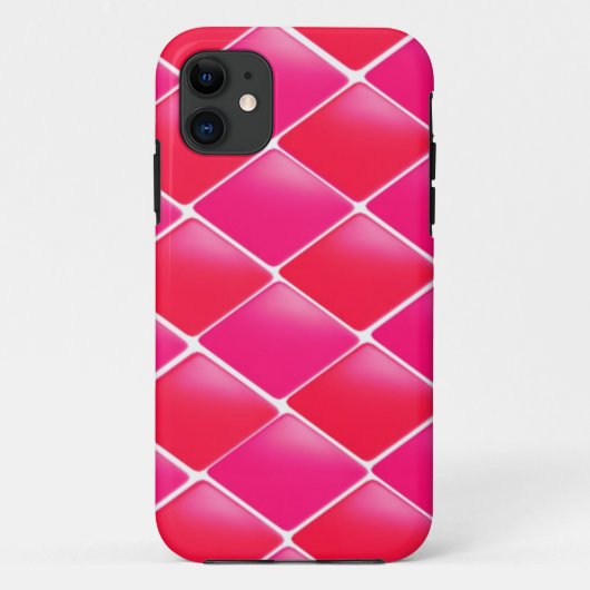ピンクとコーラルのダイヤモンド柄 Case-Mate iPhoneケース (裏面)