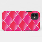 ピンクとコーラルのダイヤモンド柄 Case-Mate iPhoneケース (裏面(横))