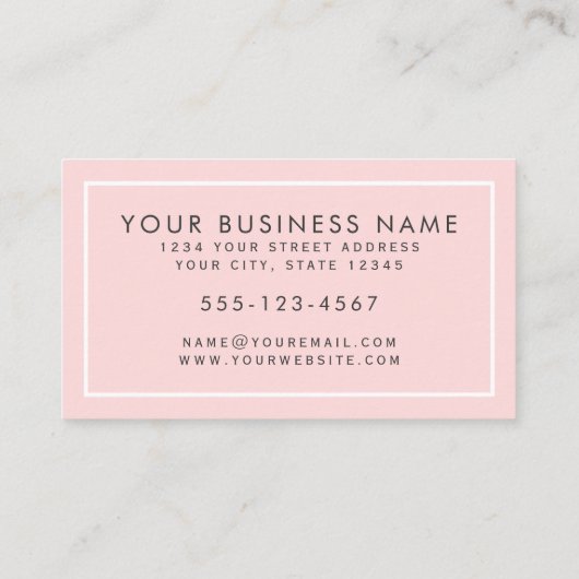 ピンクとコーラルロフェミニンゴの名刺 名刺 (裏面)