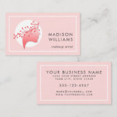 ピンクとコーラルロフェミニンゴの名刺 名刺 (正面/裏面)