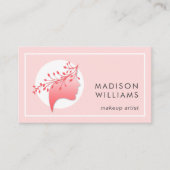 ピンクとコーラルロフェミニンゴの名刺 名刺 (正面)