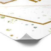 ピンクとゴールドとグリーンがテーマのブライダルシャワー ポスター (角)