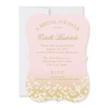 ピンクとゴールドのきらきら ブライダルシャワー